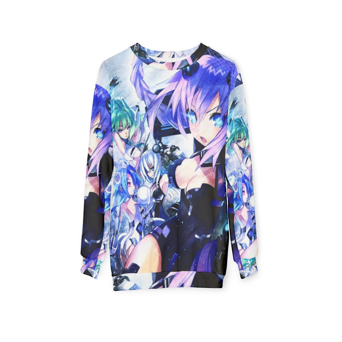 Hyperdimension Neptunia Sweatshirt featuring the character Neptune - hanging