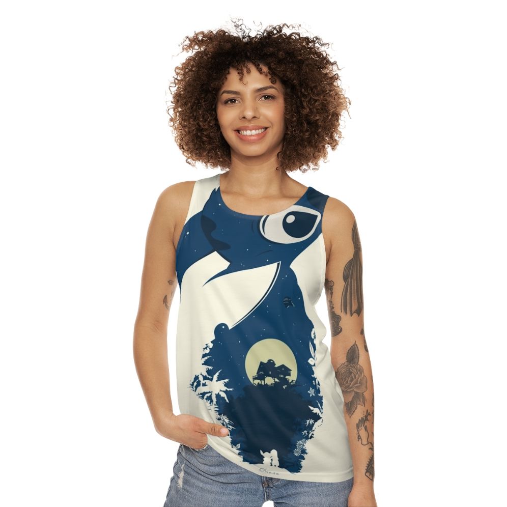 Lilo and Stitch unisex tank top with Hawaiian design - women