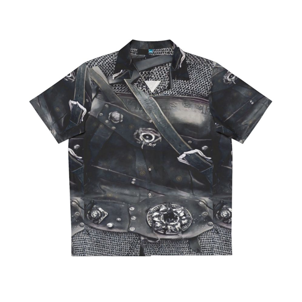 Armour Gear Hawaiian Shirt with Tropical Faux Leather Design