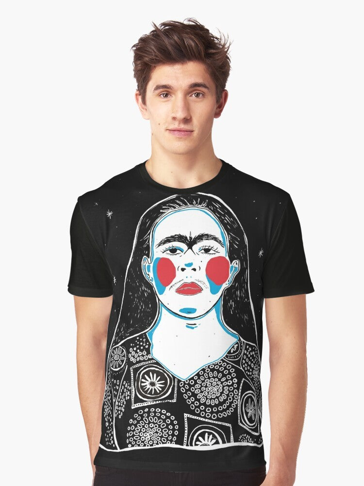 Pedro Lemebel LGBTQ Graphic T-Shirt featuring the renowned Chilean artist and performer - Men