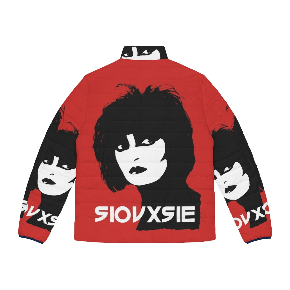 Siouxsie inspired gothic post punk puffer jacket - Back