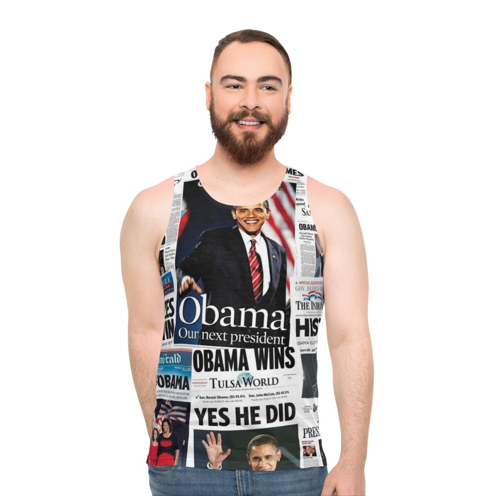 Obama 2008 commemorative unisex tank top - men