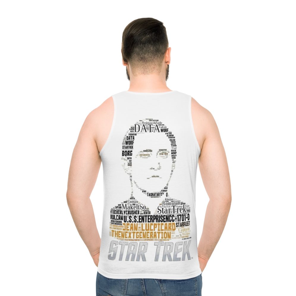 Data Star Trek: The Next Generation Unisex Tank Top - men back