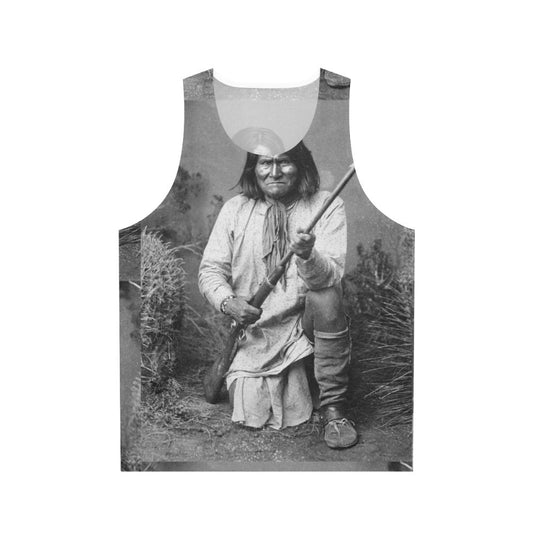 Geronimo unisex native american apache tribal tank top