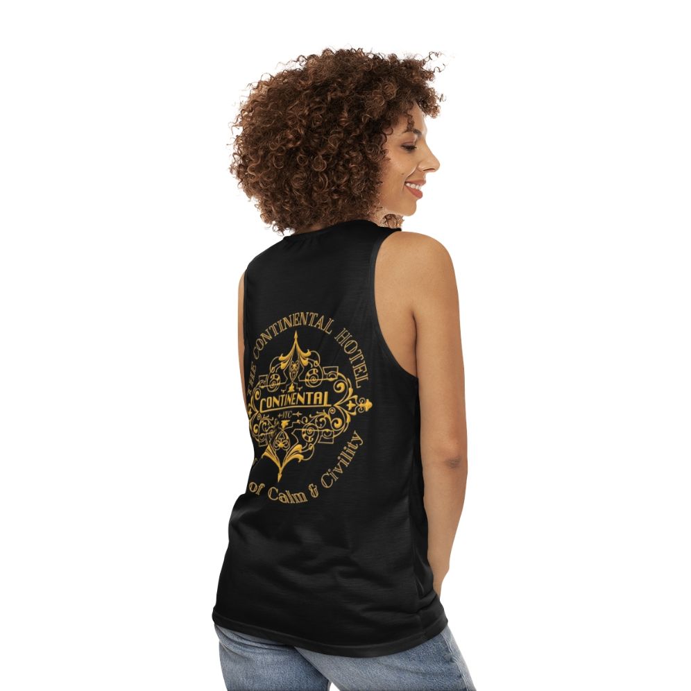 Unisex Continental Hotel Tank Top - women back