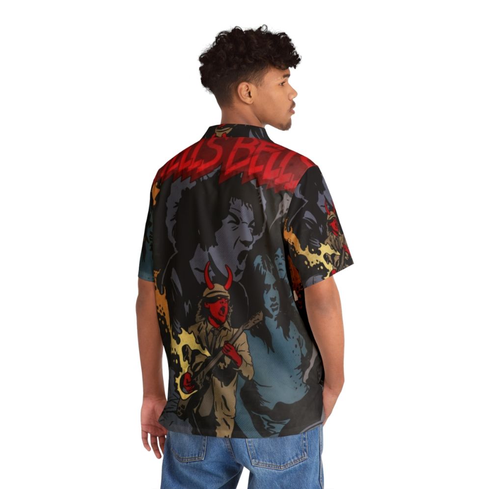 Hell's Bells Comics Hawaiian Shirt featuring ACDC and Hellboy - People Back