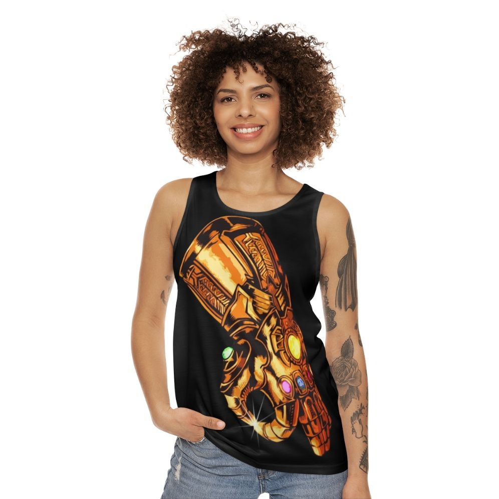 Infinity Gauntlet Circle Game Unisex Tank Top - women