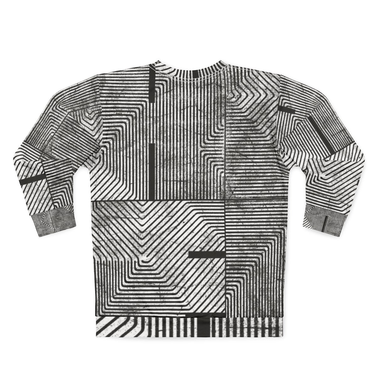 Hi-Fi Textured Abstract Minimalist Sweatshirt - Back