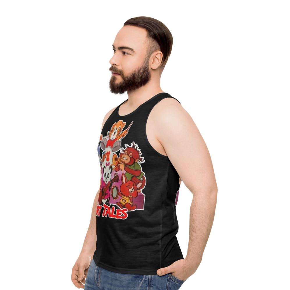 Retro 80s band tribute unisex tank top - men side