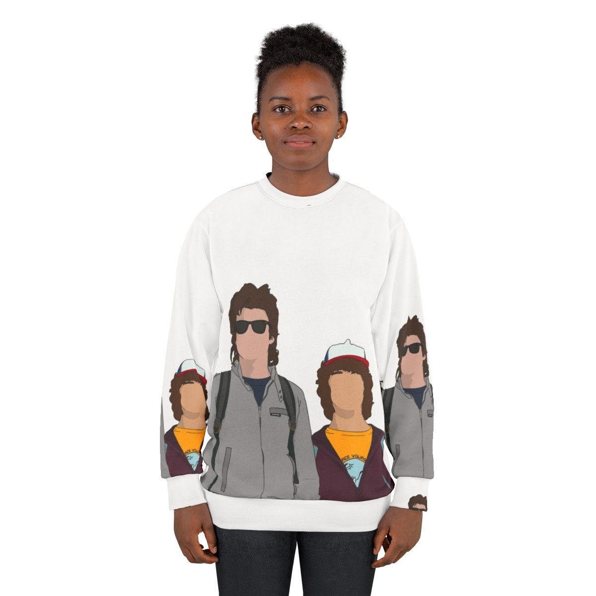 Stranger Things Dustin and Steve Design Sweatshirt - women