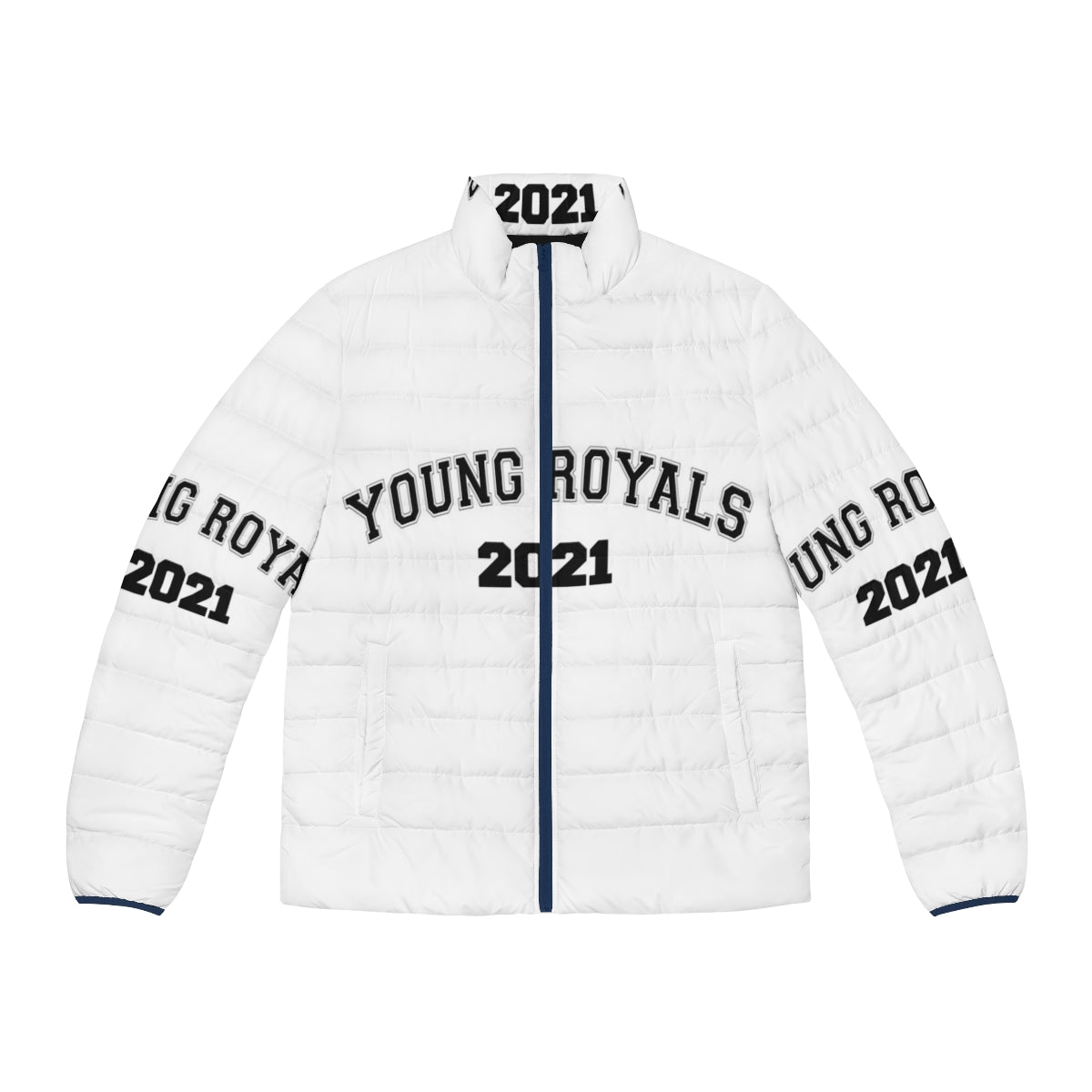 Young Royals Netflix Puffer Jacket featuring Edvin Ryding and Omar Rudberg