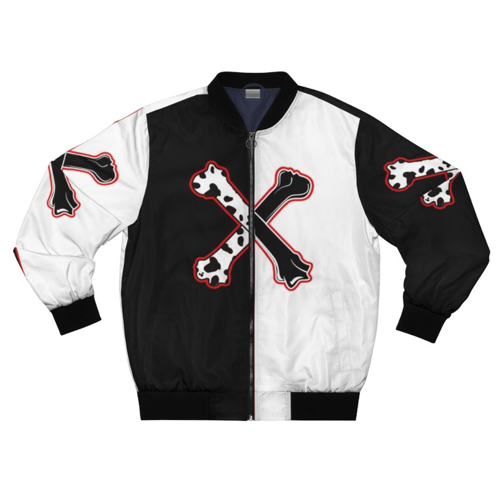 Dalmatian and cross bones patterned bomber jacket for Disney Descendants fans