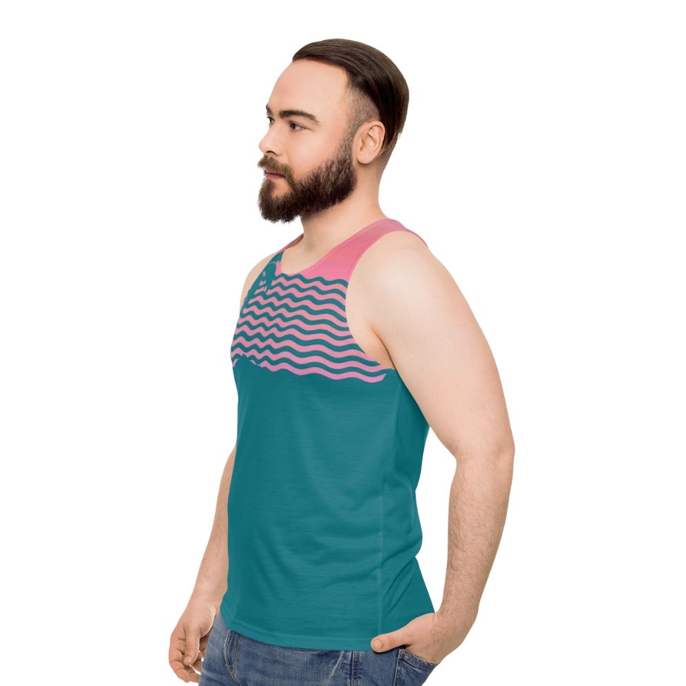 Sunset fade unisex tank top - men side