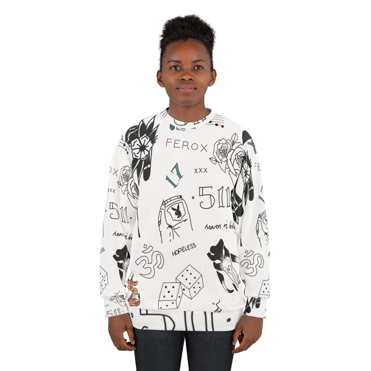 Halsey Tattoo Design Sweatshirt - women