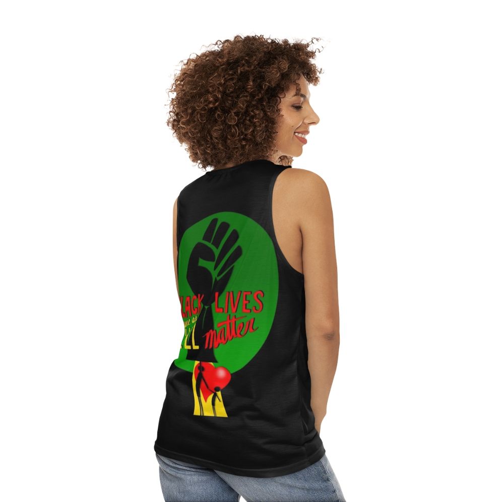 Black Lives Matter Equality Unisex Tank Top - women back