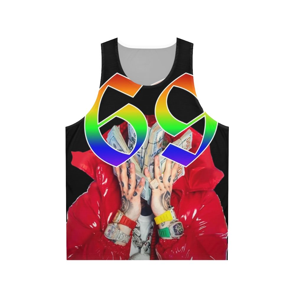 Unisex graphic tank top with hip-hop inspired design