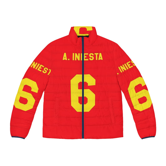 Iniesta Number 6 Spain Football Puffer Jacket