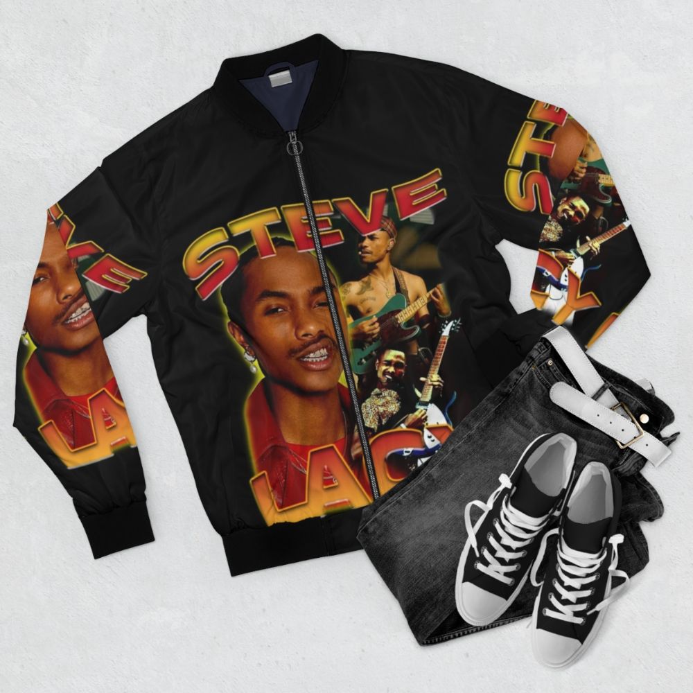 Steve Lacy Bootleg Vintage Bomber Jacket - Flat lay