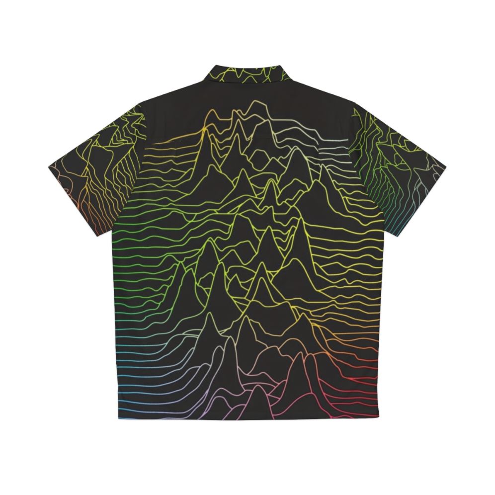 Rainbow Illustration Sound Wave Hawaiian Shirt - Back