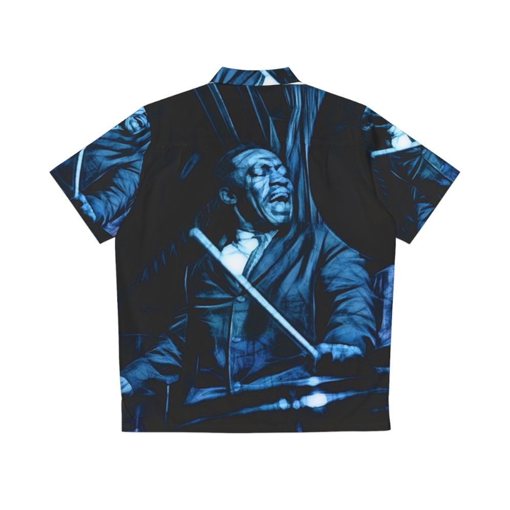 Art Blakey Jazz Messenger Hawaiian Shirt with Blue Note Records Inspired Design - Back