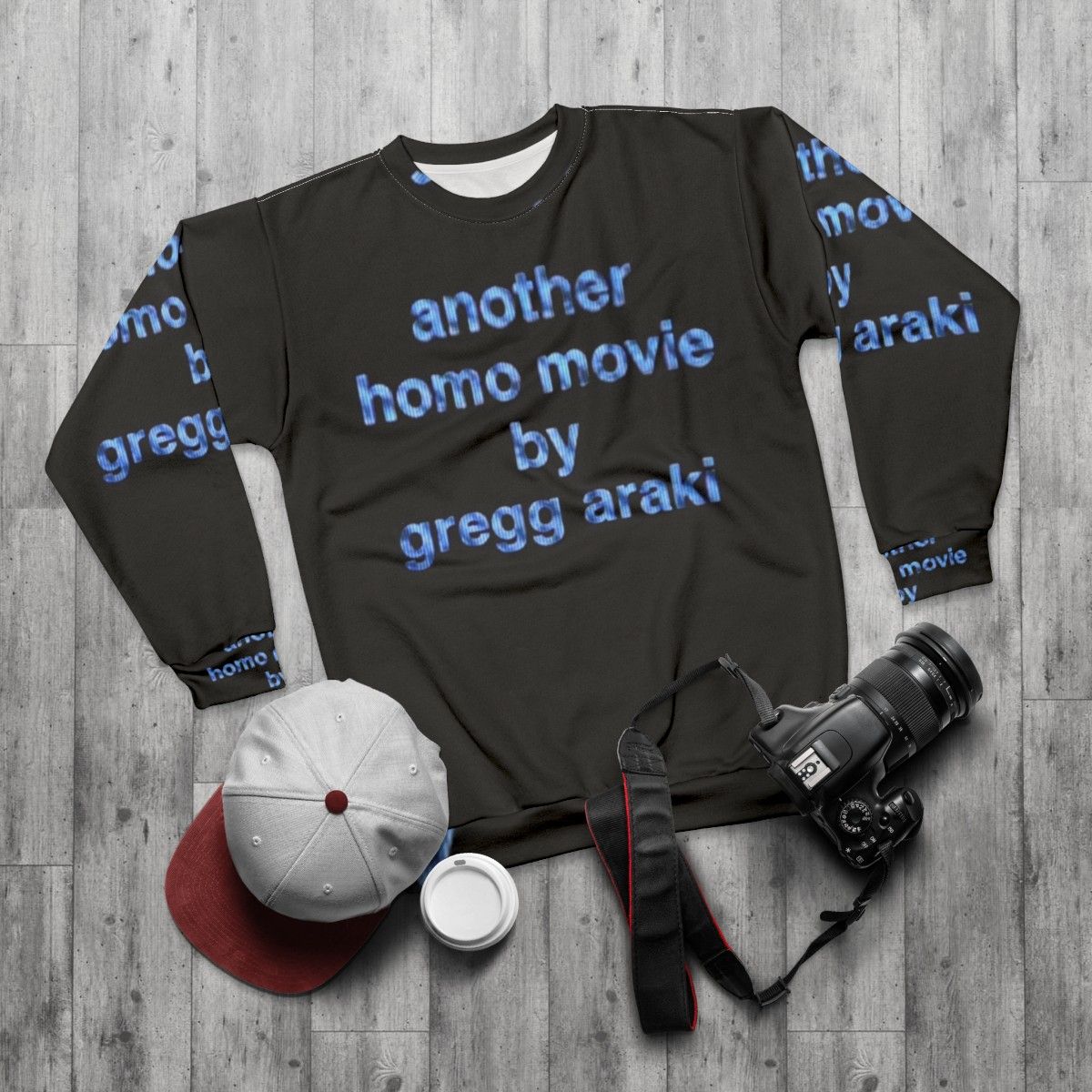 Gregg Araki LGBT film inspired graphic sweatshirt - flat lay