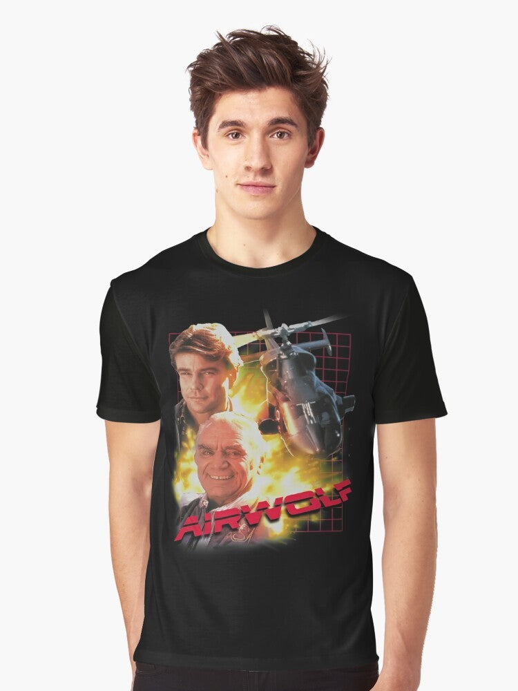 Airwolf 80s Retro TV Series Graphic T-Shirt - Men