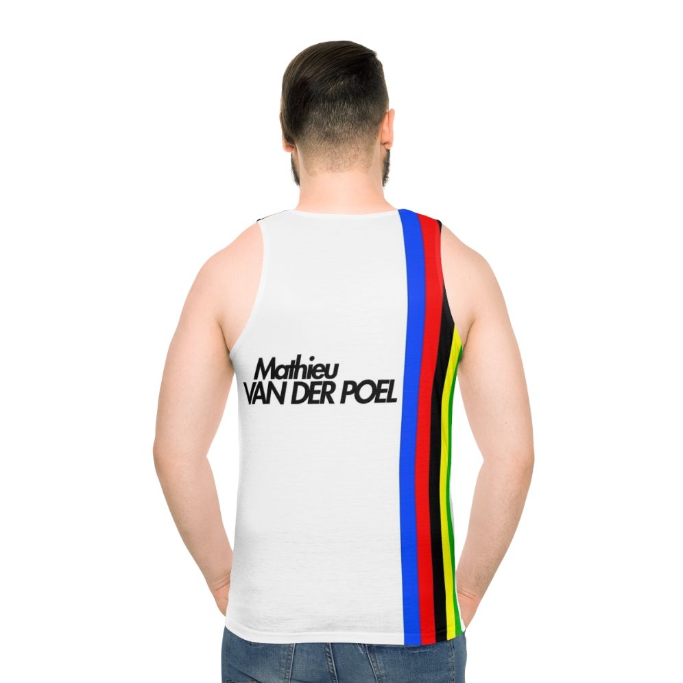 Mathieu Van Der Poel World Champion Unisex Cycling Tank Top - men back