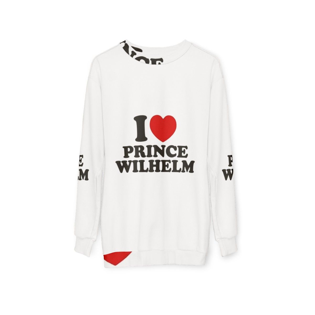 "I Love Prince Wilhelm" Young Royals Netflix Sweatshirt - hanging