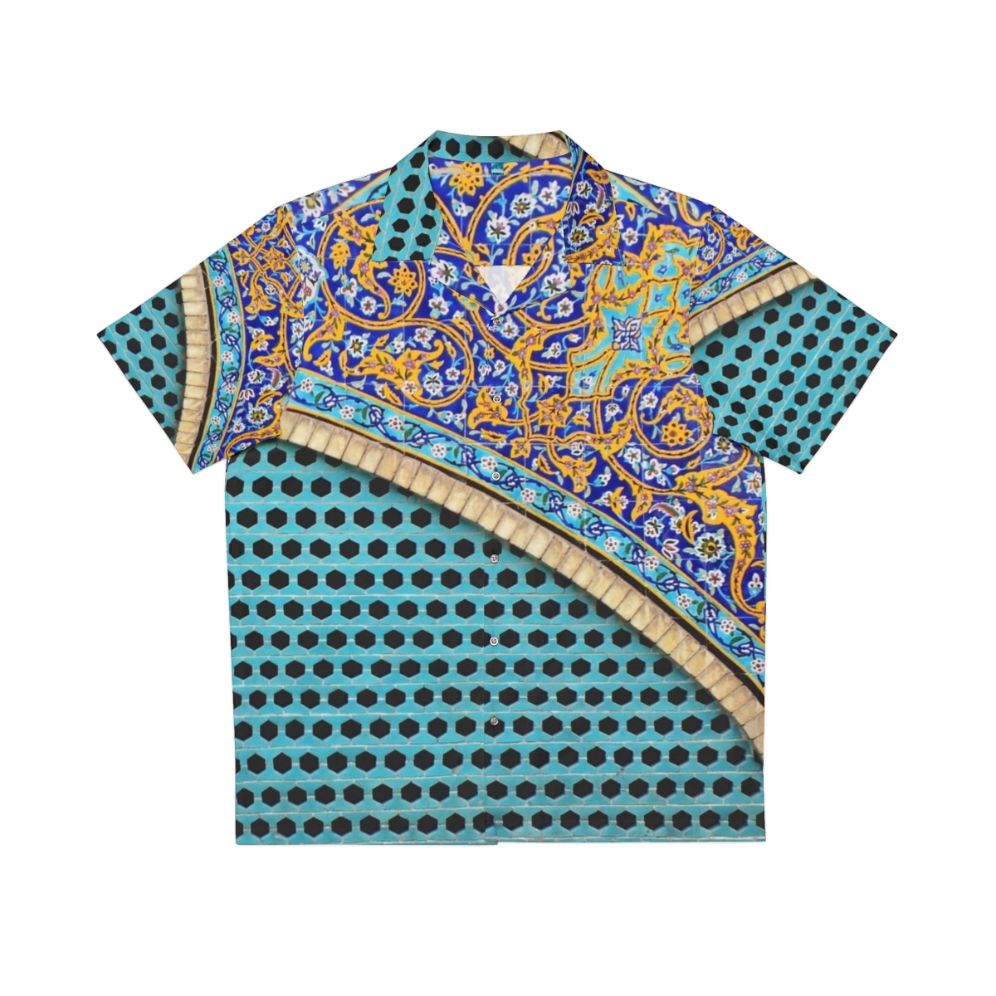 Persian Tiles Hawaiian Shirt with Mosaic Design