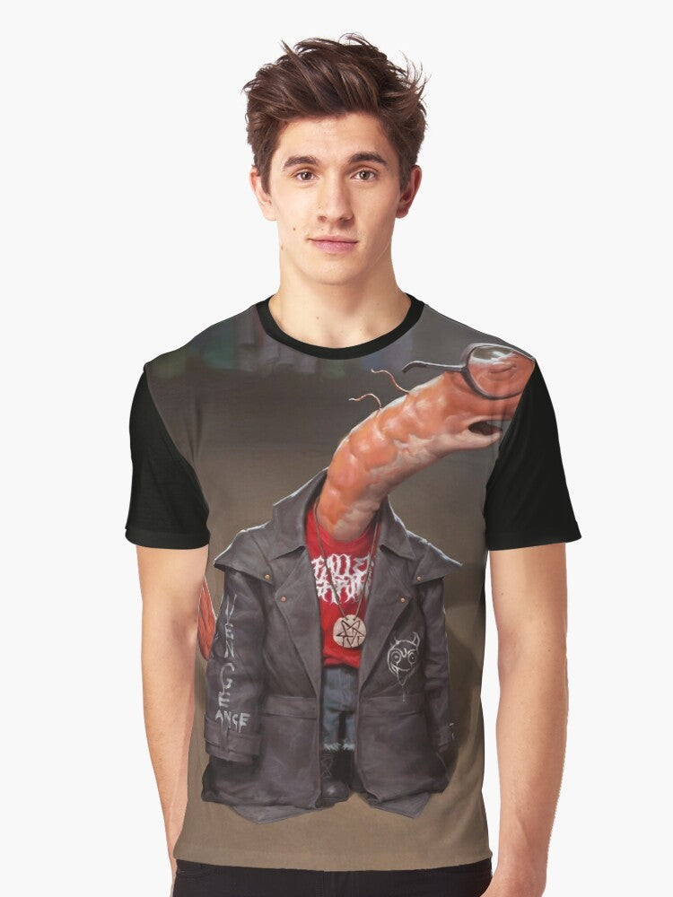 Smiling Friends Shrimp Graphic T-Shirt - Men