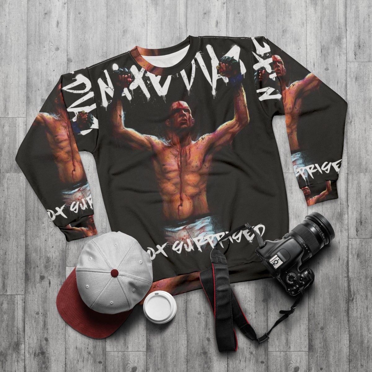 Nate Diaz 'Not Surprised' MMA Sweatshirt - flat lay