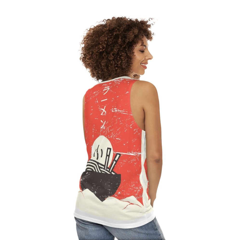 Vintage Japanese anime ramen graphic unisex tank top - women back