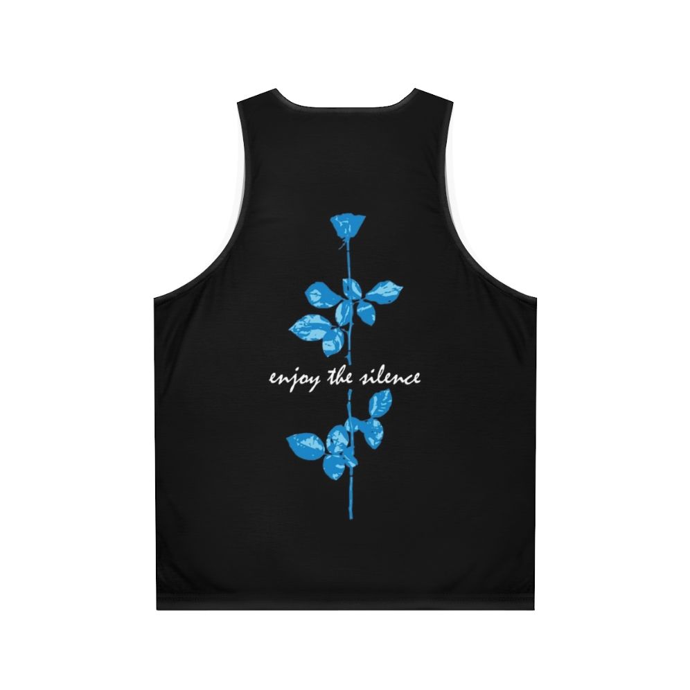 Enjoy The Silence Blue Unisex Tank Top - Back