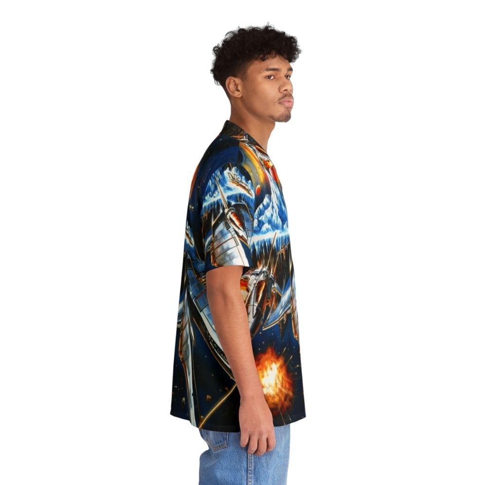 Gradius Gaiden Hawaiian Shirt with Radiant Silvergun and Ikaruga themed design - People Pight