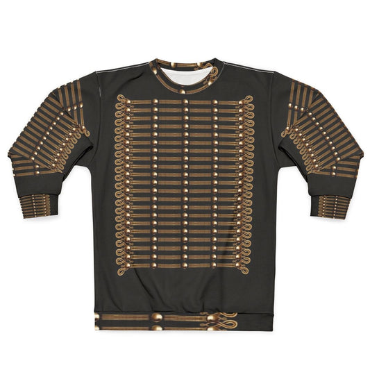 Hussar sweatshirt with Napoleonic-era military jacket design