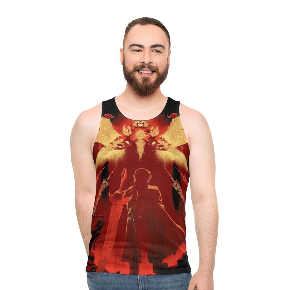 Unisex Red Hunter Tank Top - men