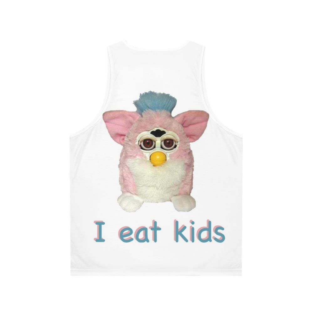 Cursed Furby Unisex Tank Top - Back