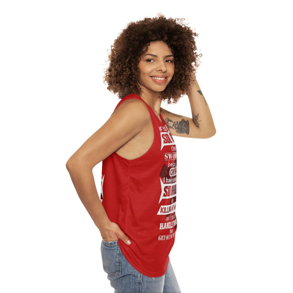 Guilty Gear Sol Badguy Unisex Tank Top - women side