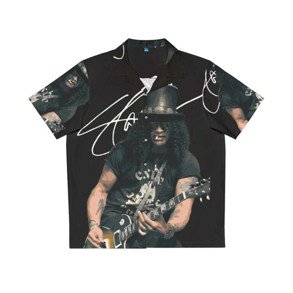 Slash Guitar Hawaiian Shirt featuring Guns N' Roses inspired design