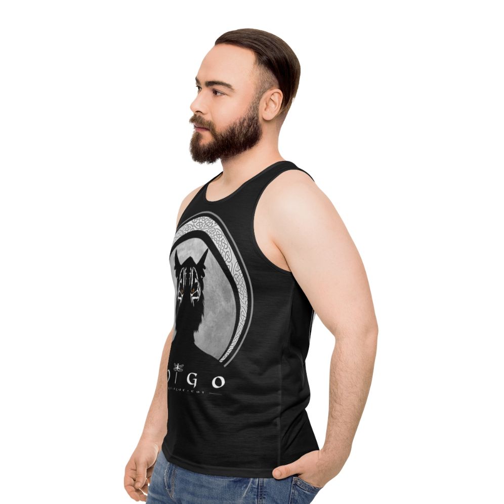 Silhouetted Inigo Unisex Tank Top - men side