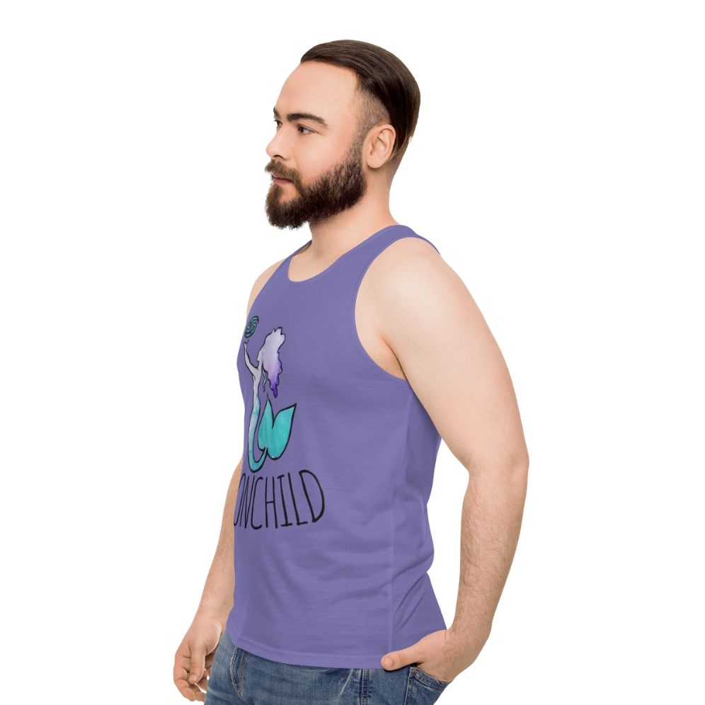 Cancer astrology mermaid unisex tank top - men side