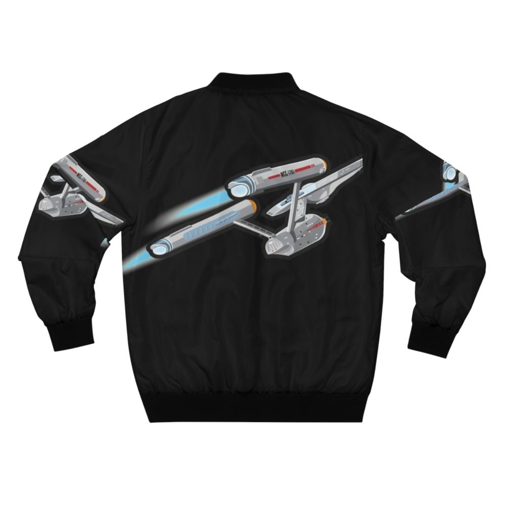 Star Trek Enterprise Classic Bomber Jacket with Captain Kirk and Spock - Back