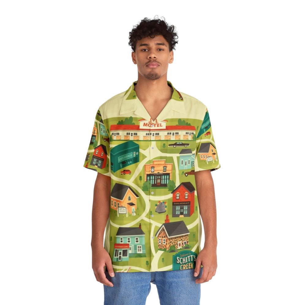 Schitt's Creek Town Map Hawaiian Shirt - People Front