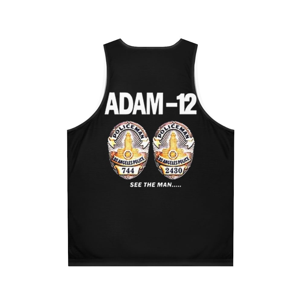 1970s Adam 12 TV Series Unisex Retro Tank Top - Back