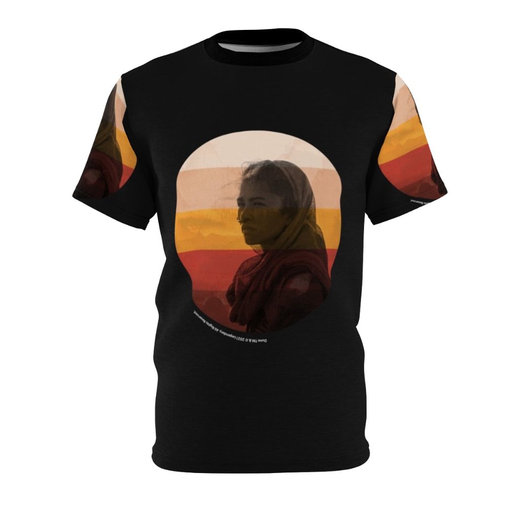 Dune-inspired science fiction t-shirt featuring iconic vector artwork from the 2020 movie