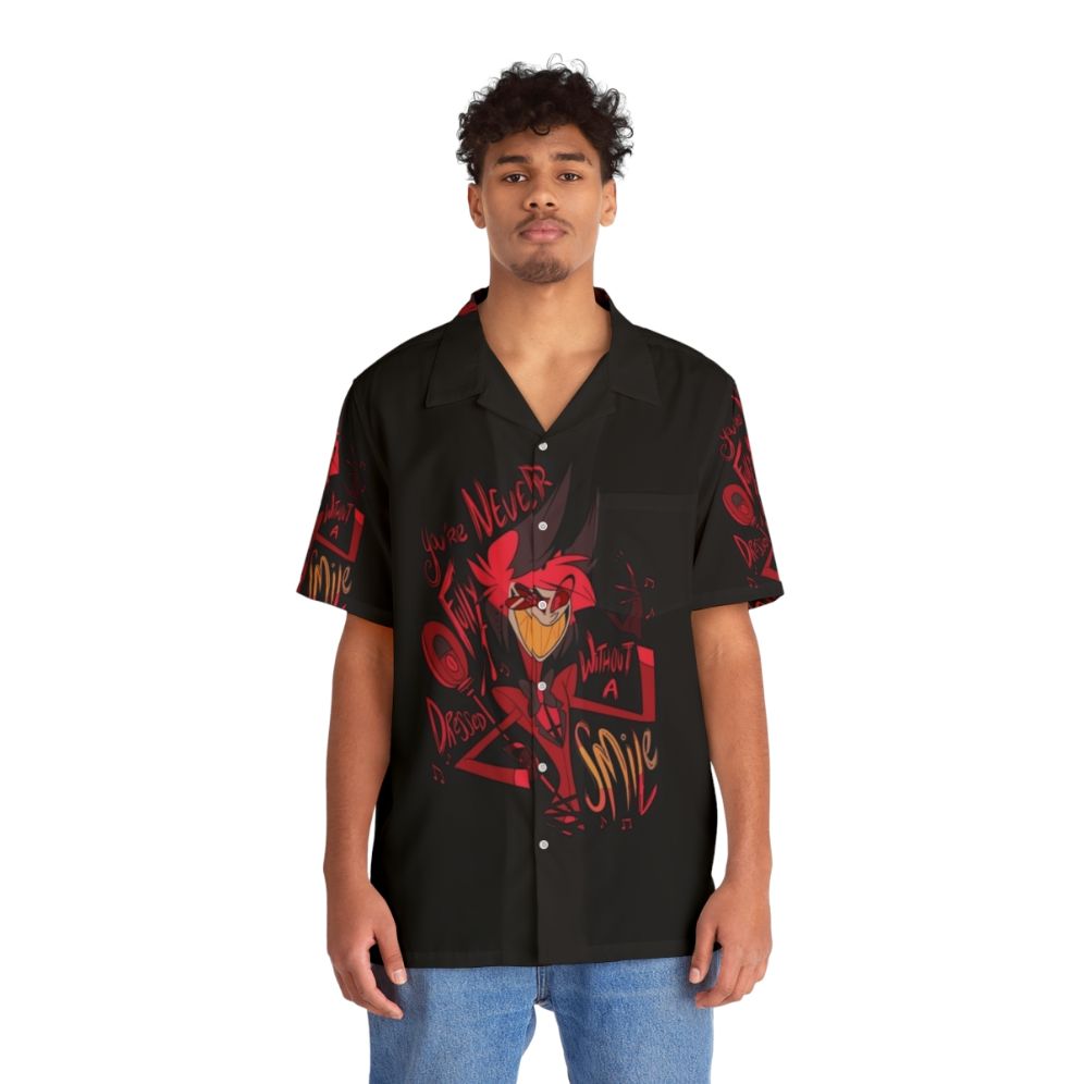 Hazbin Hotel Alastor Smile Hawaiian Shirt - People Front