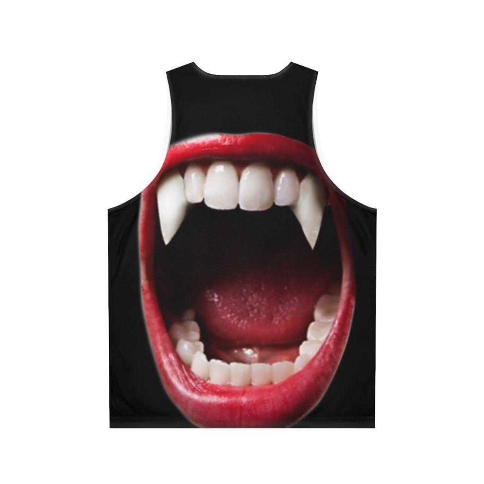 Vampire-themed unisex tank top with abstract, trendy patterns - Back