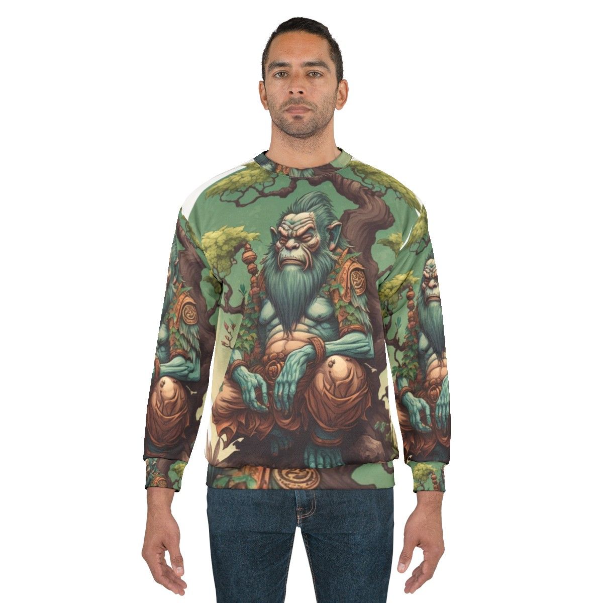 Legendary Ape Sweatshirt featuring a mythical primate design - men