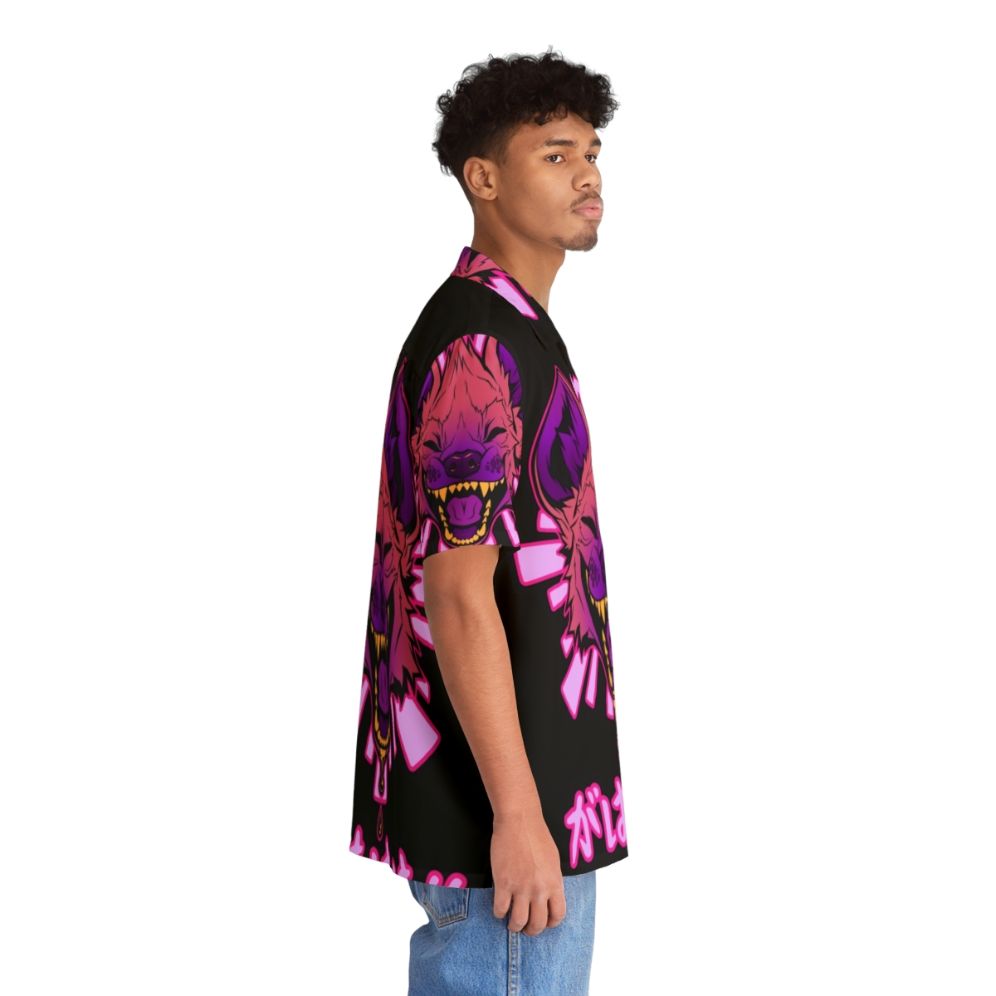 Gahaha Hyena Hawaiian Shirt - Cute Japanese Vaporwave Furry Fashion - People Pight