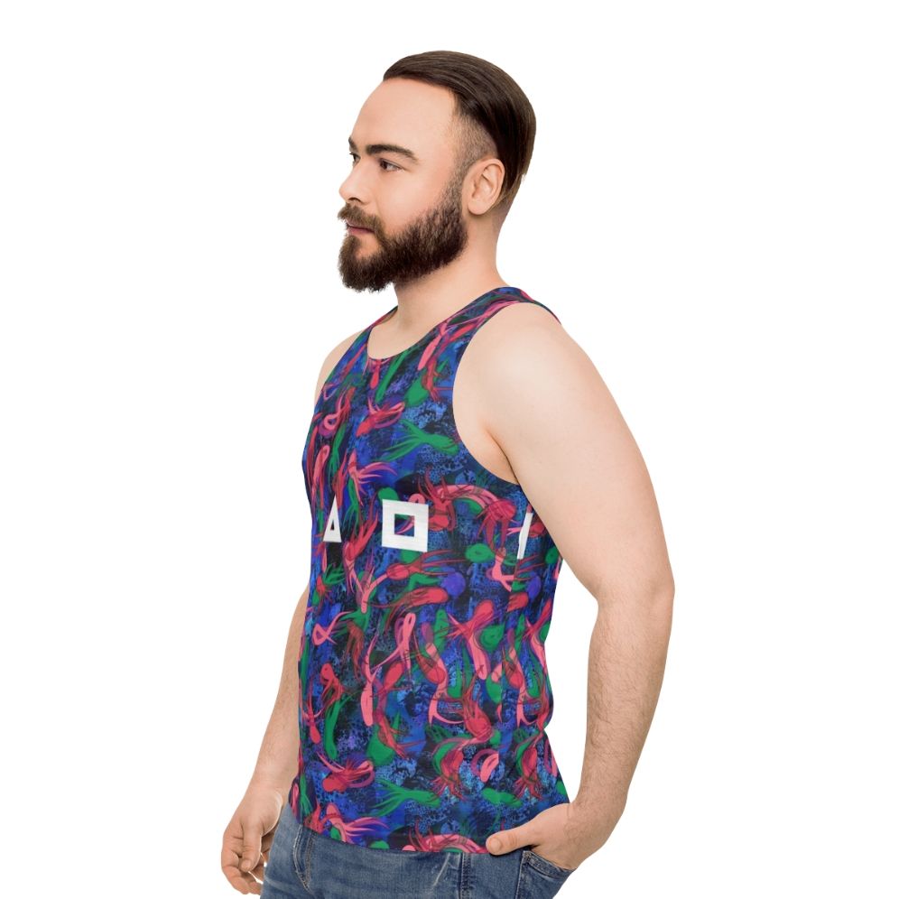 Squid Game Survival Pattern Unisex Tank Top - men side